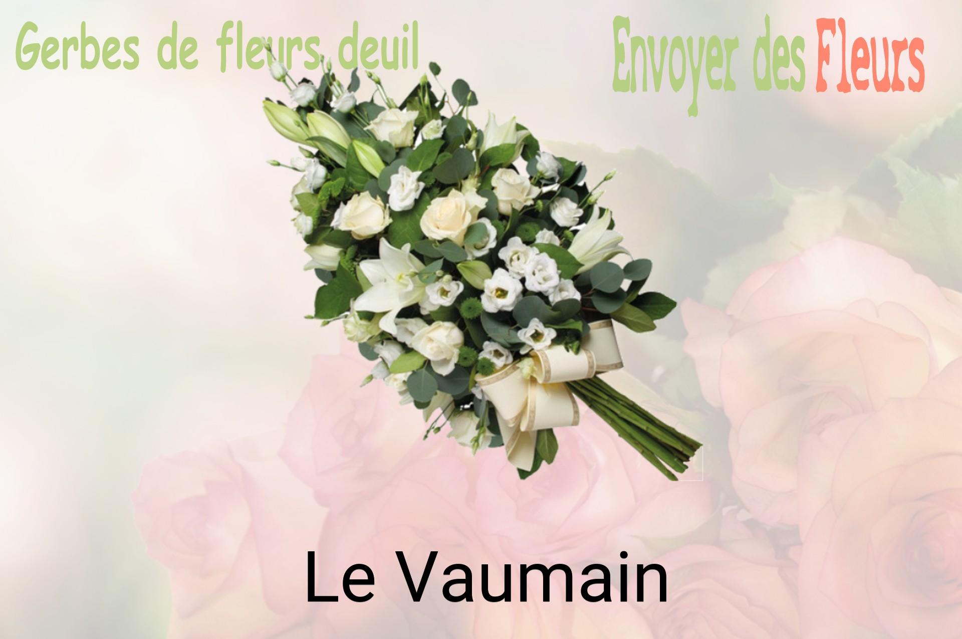 Gerbe de fleurs de deuil livrée à Le Vaumain